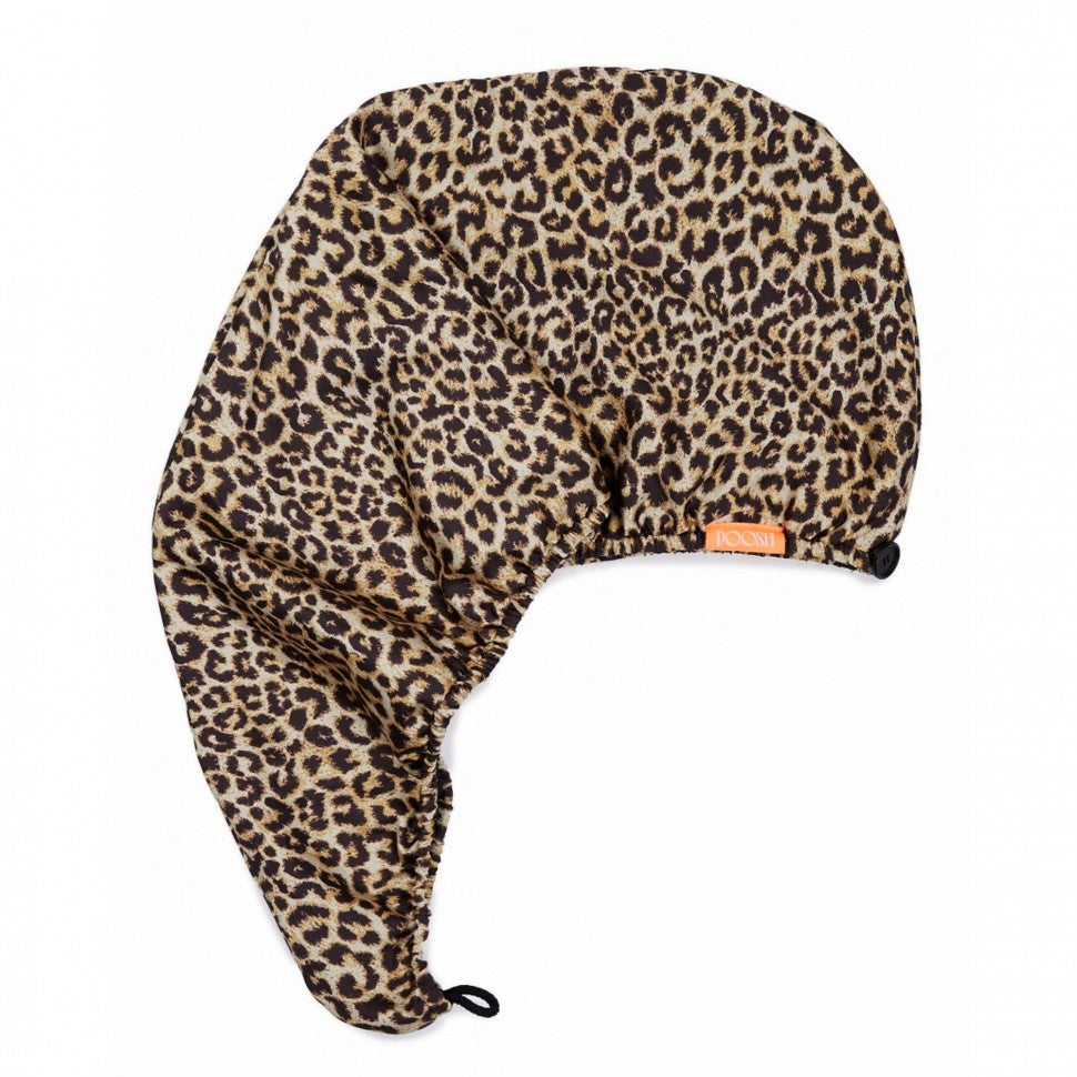 AQUIS x Poosh leopard hair turban