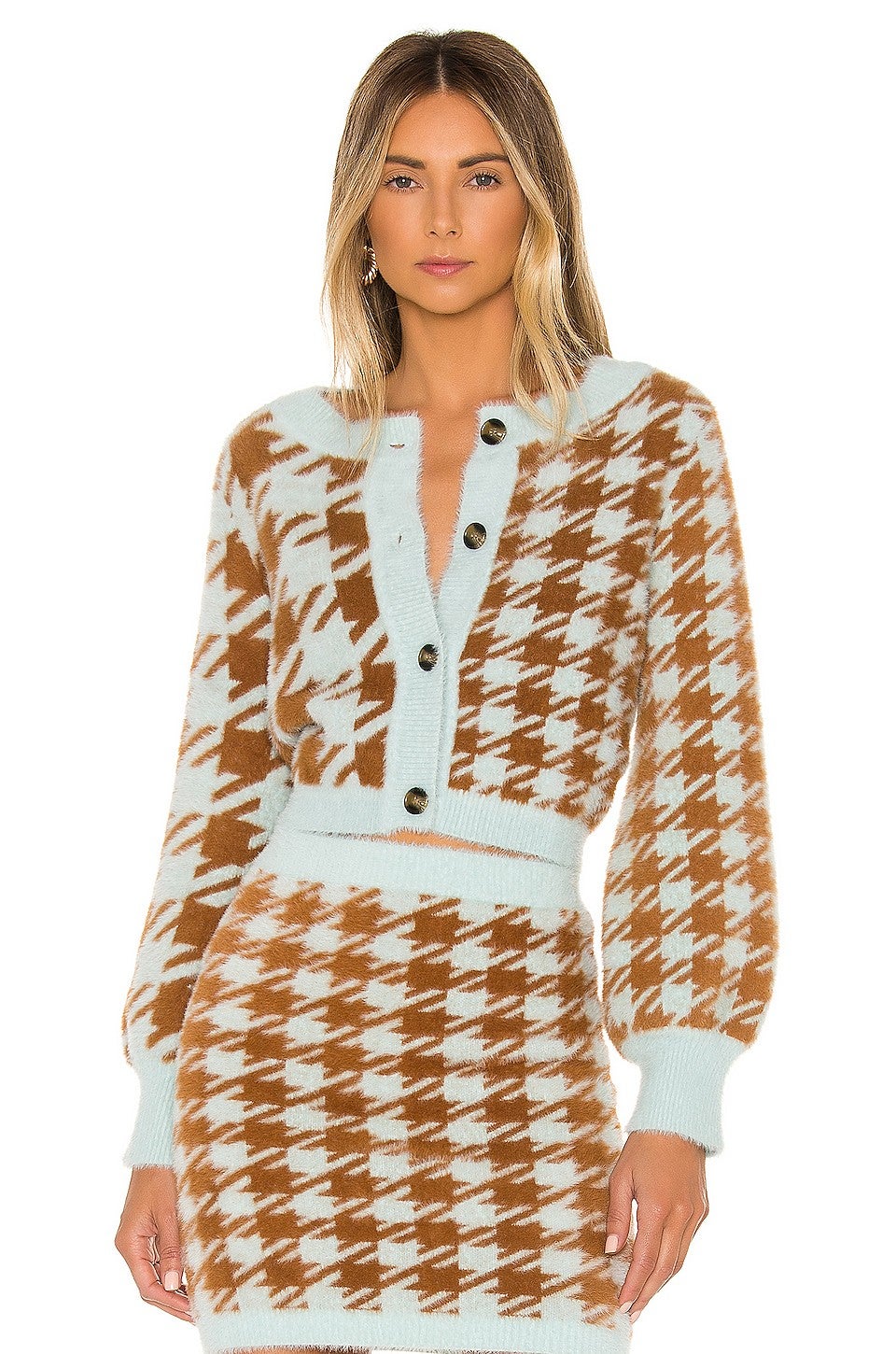 For Love and Lemons houndstooth cardigan