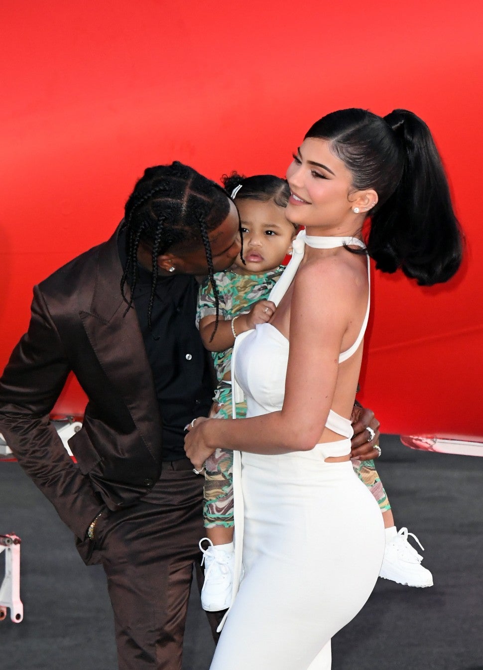 Travis Scott, Stormi Webster, and Kylie Jenner at the premiere of Netflix's "Travis Scott: Look Mom I Can Fly" 