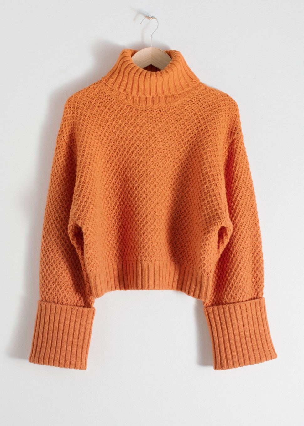 & Other Stories Cropped Wool Blend Turtleneck