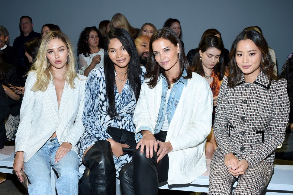 Delilah Belle Hamlin, Chanel Iman, Katie Holmes and Jamie Chung at nyfw