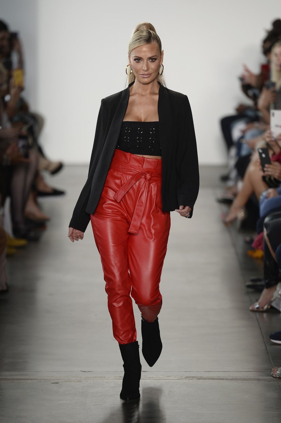 Dorit Kemsley walking Kyle Richards NYFW fashion show
