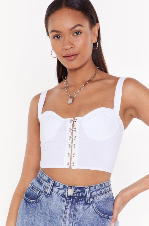 Nasty Gal I'm Hooked Cupped Crop Top