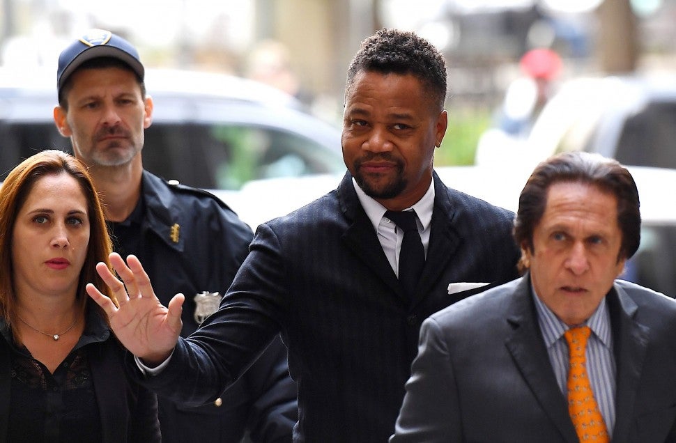 Cuba Gooding Jr. arrives for his trial on his sexual assault case on October 10, 2019, in New York City.