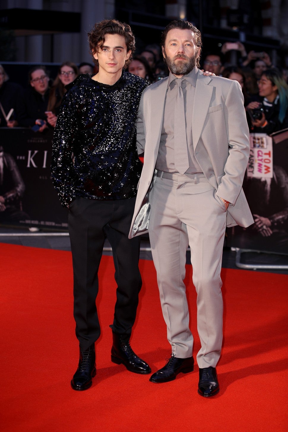 Timothee Chalamet and Joel Edgerton at The King premiere in London