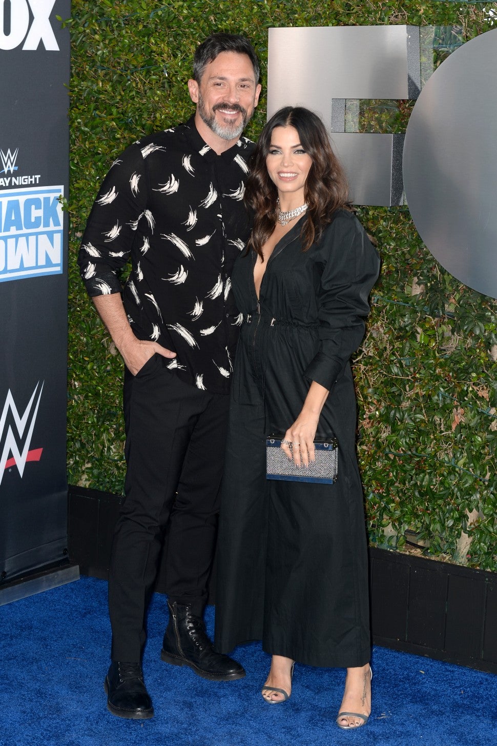 Steve Kazee and Jena Dewan attend WWE 20th Anniversary Celebration