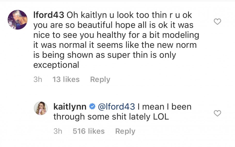 Kaitlynn Carter Comment