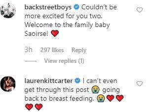 Nick Carter baby Comments Lauren BSB