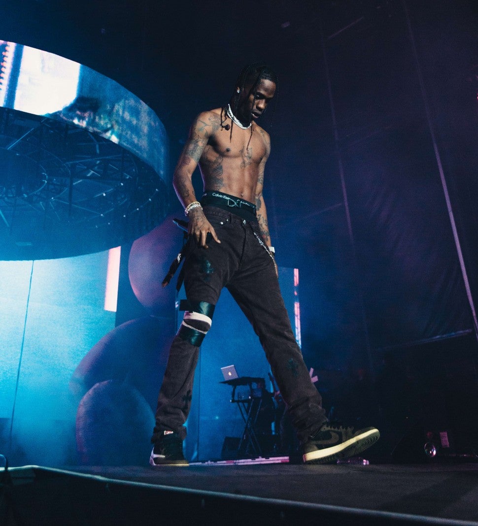Travis Scott at Rolling Loud Music Festival in New York on Oct. 12
