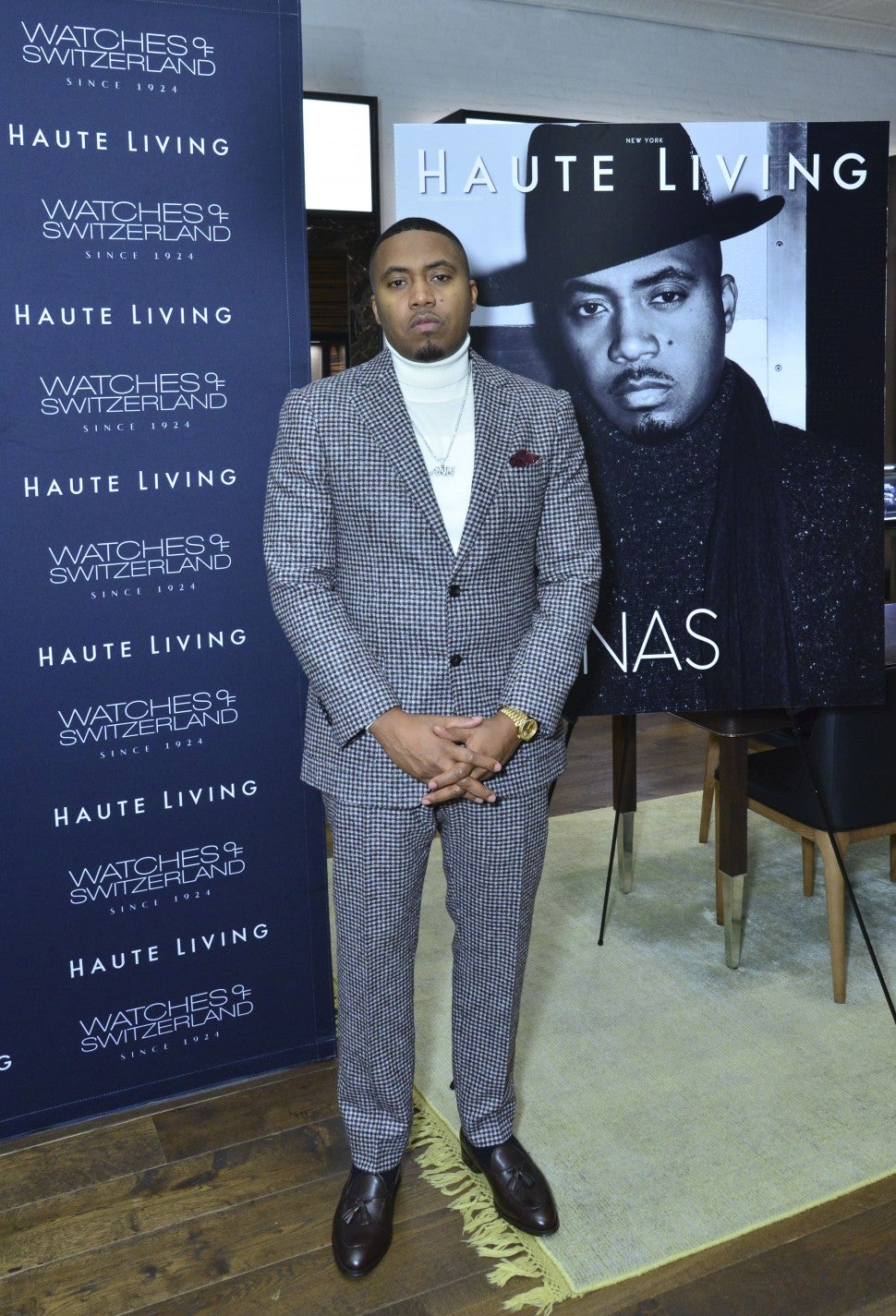 nas at haute living party