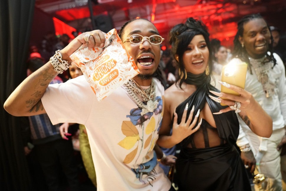 Quavo, Cardi B and Offset at Offset's Birthday with Uber Eats