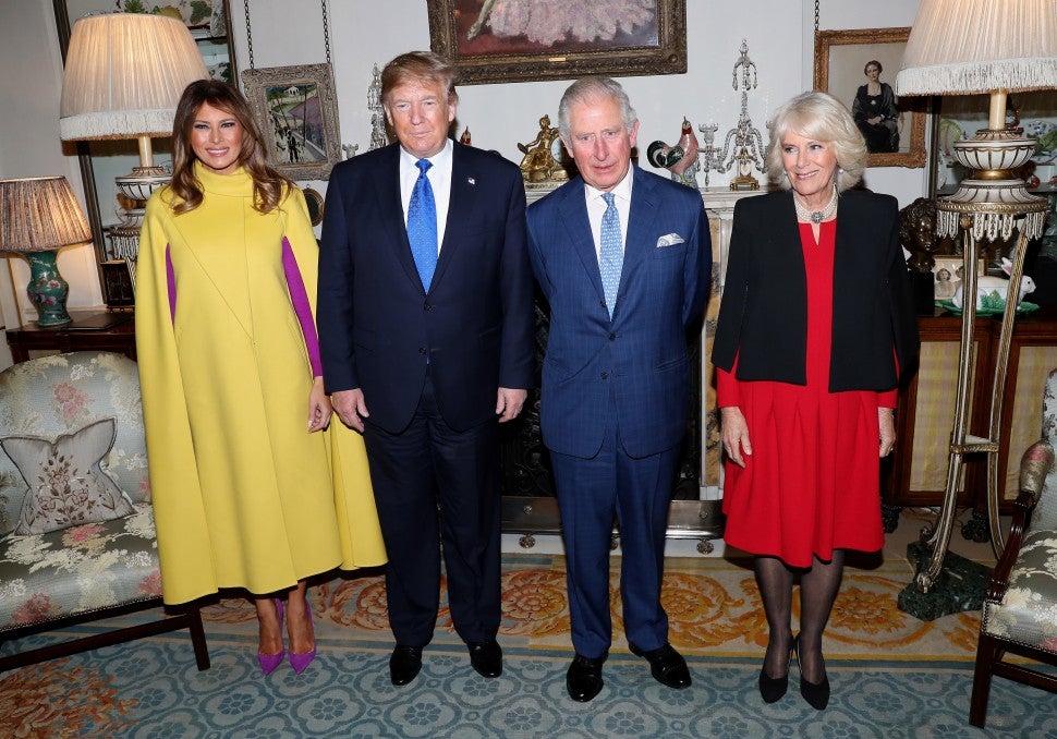 Donald Trump and wife Melania with Prince Charles and Camilla