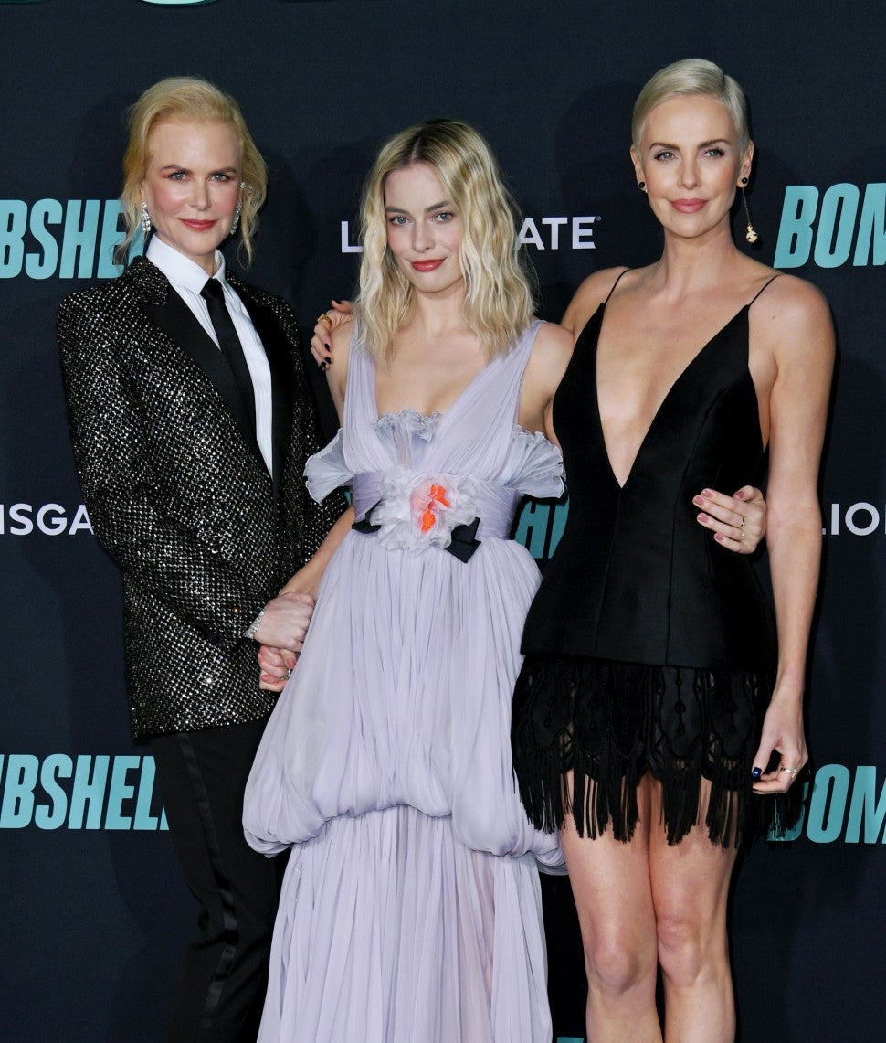 Nicole Kidman, Margot Robbie and Charlize Theron at bombshell premiere