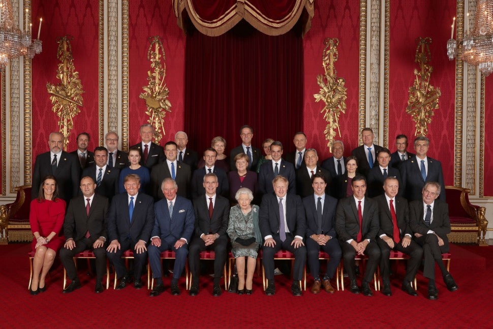 Queen Elizabeth with NATO leaders