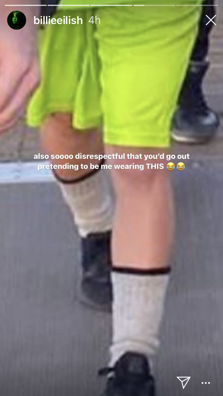 Billie Eilish InstaStory