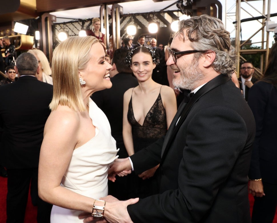Reese Witherspoon, Joaquin Phoenix and Rooney Mara