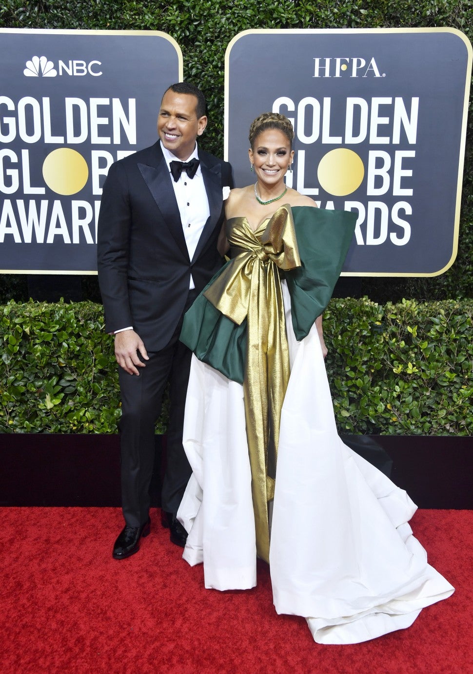 Jennifer Lopez and Alex Rodriguez at 2020 Golden Globes
