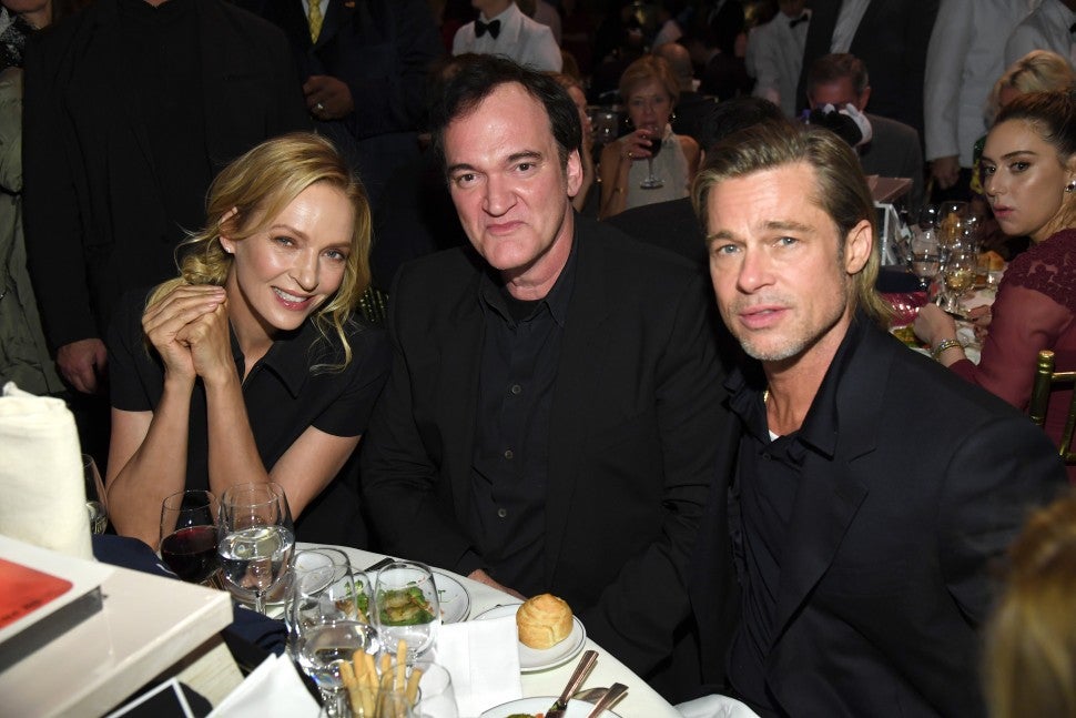 Uma Thurman Quentin Tarantino Brad Pitt