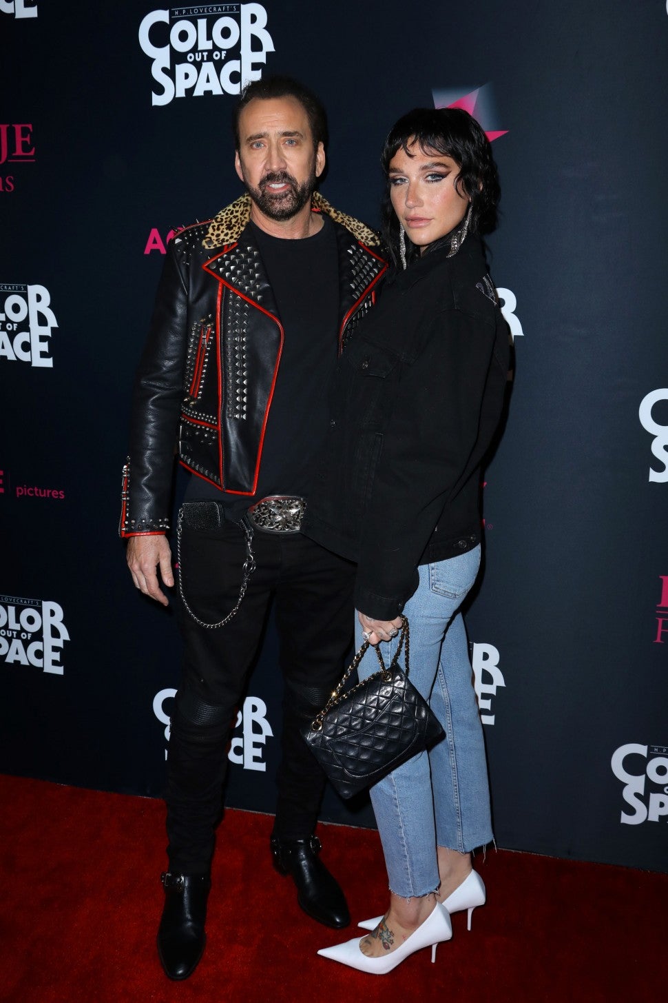 Nicolas Cage and recording artist Kesha attend the special screening of 