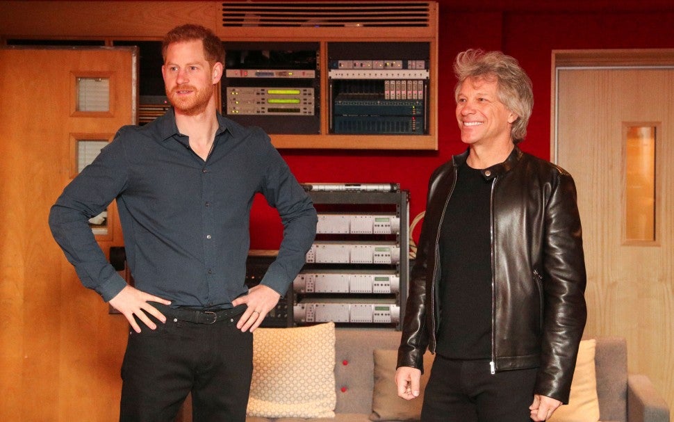 Prince Harry and Jon Bon Jovi