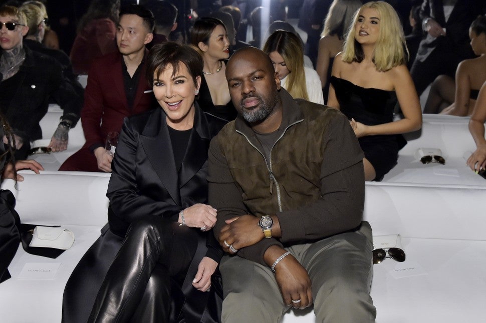 Kris Jenner and Corey Gamble at Tom Ford F/W 2020 fashion show