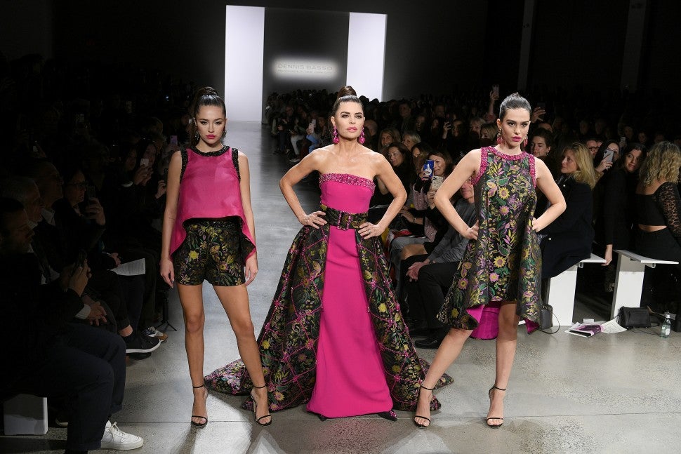 Delilah Belle Hamlin, Lisa Rinna and Amelia Gray Hamlin walk Dennis Basso F/W 2020 fashion show
