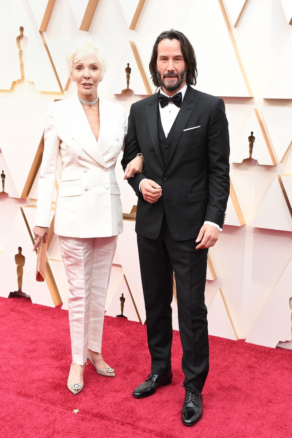 Keanu Reeves and Patricia Taylor at 2020 Oscars