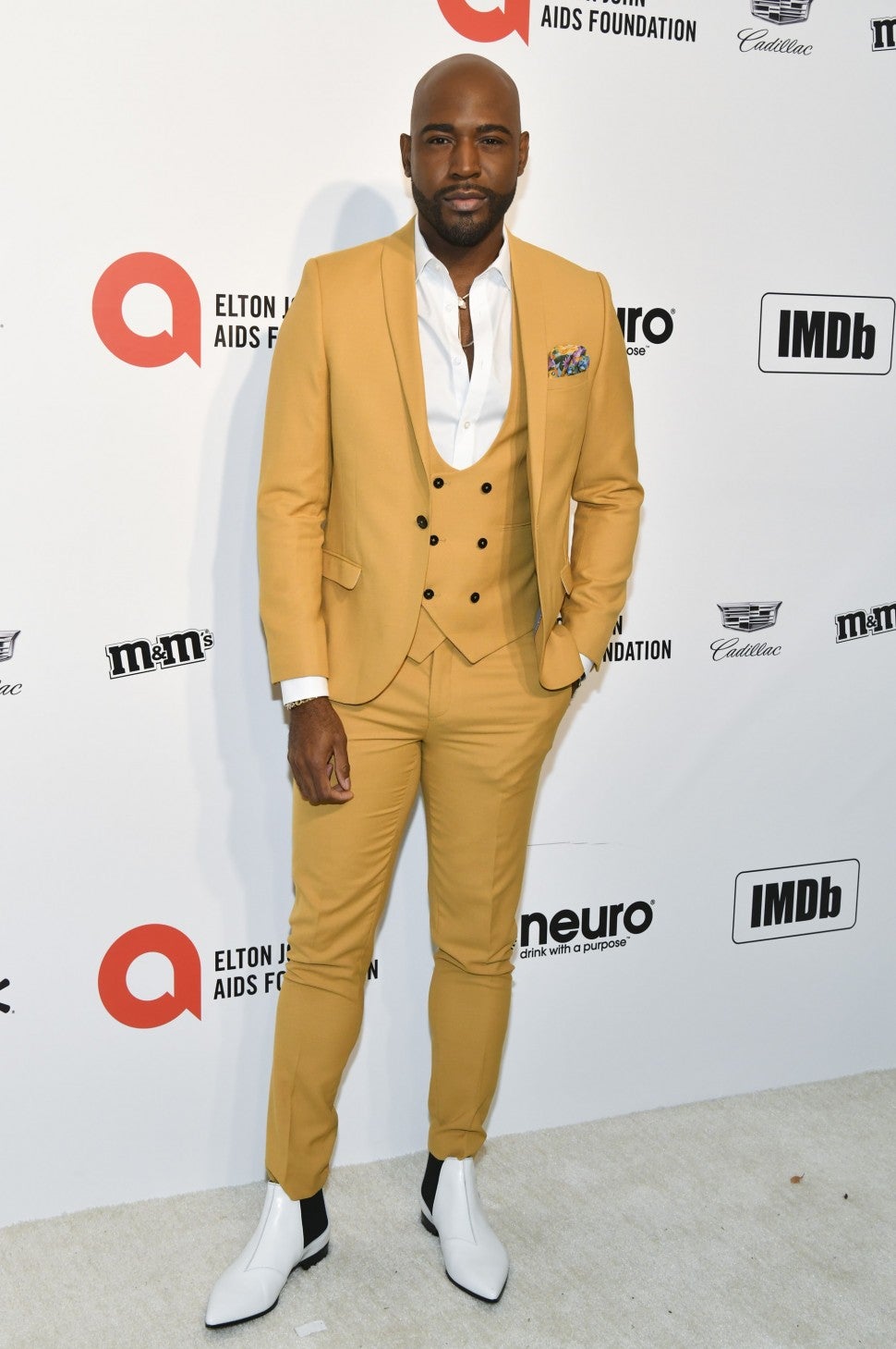 Karamo Brown attends 2020 Oscars party.