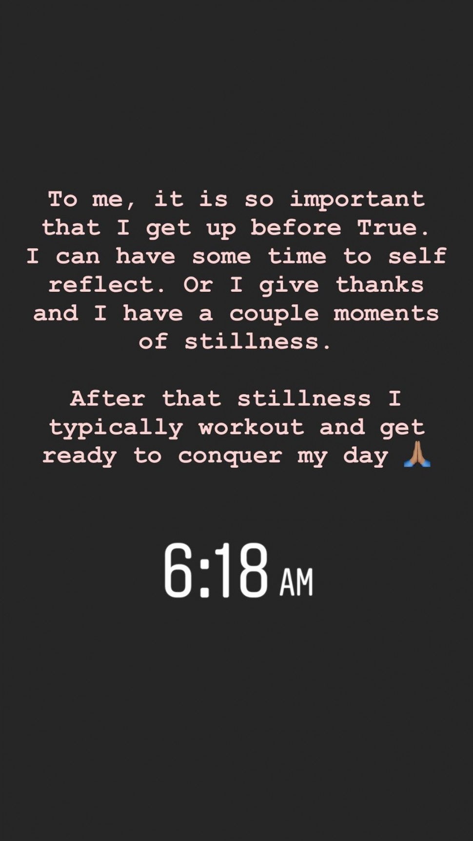 Khloe Kardashian's message