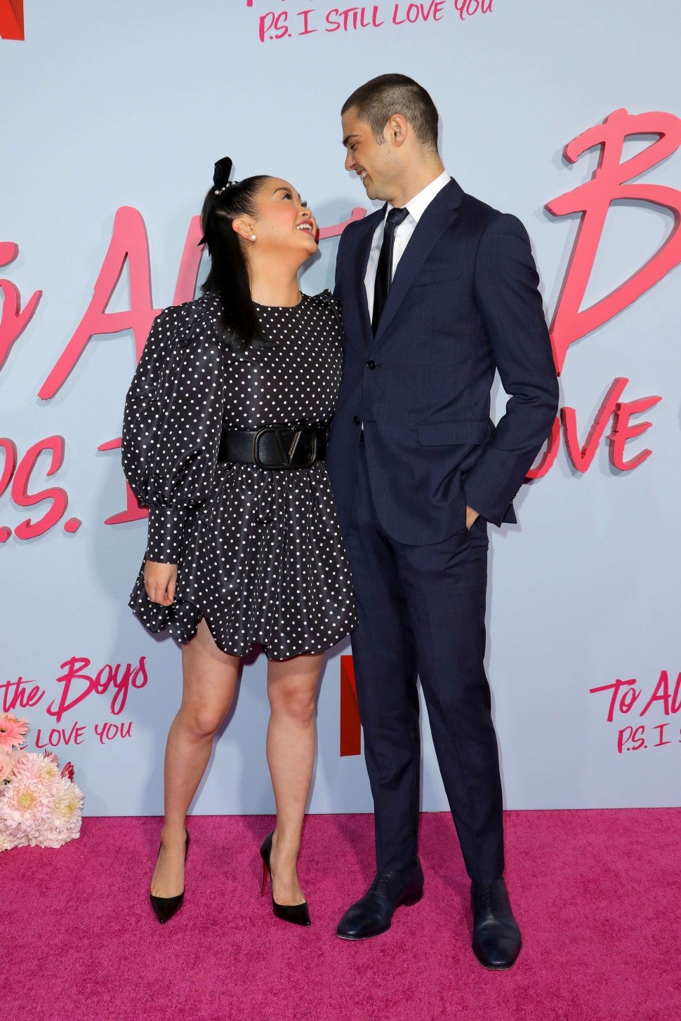 Lana Condor and Noah Centineo attend the Premiere of Netflix's 