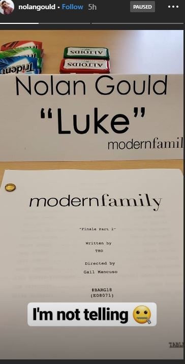 Nolan Gould Modern Family Final Table Read