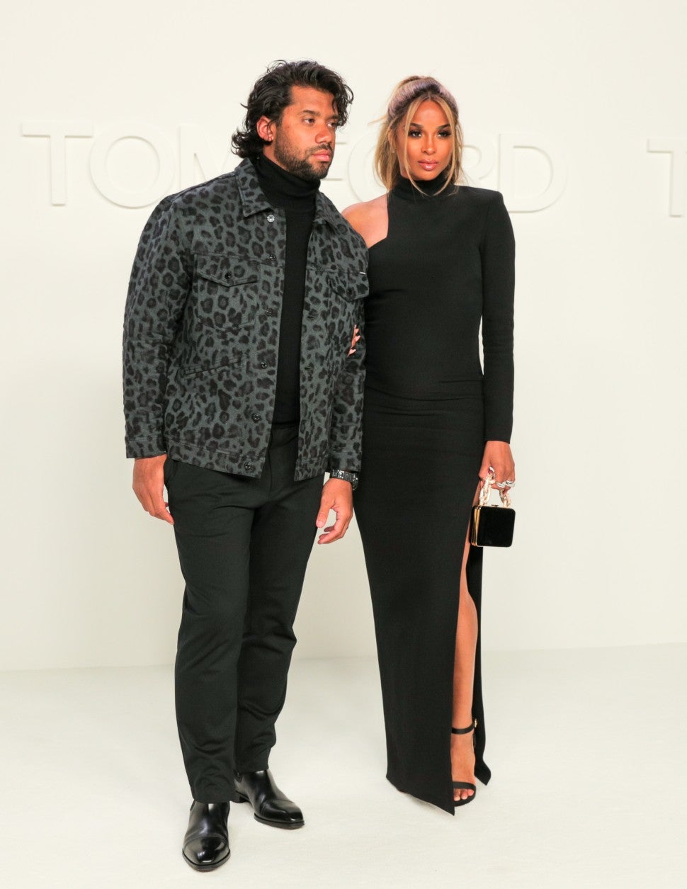 Russell Wilson and Ciara at Tom Ford F/W 2020 fashion show