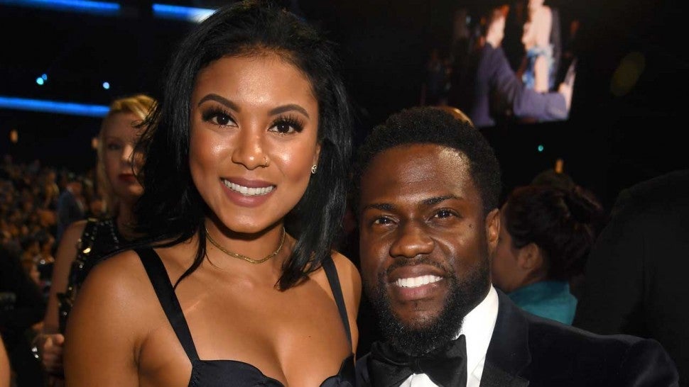 Eniko Parrish and Kevin Hart at the People's Choice Awards 2017 