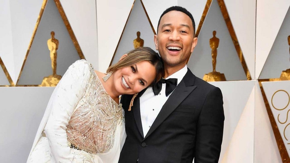 Chrissy Teigen and John Legend at the 89th Annual Academy Awards