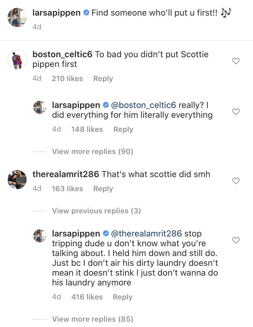 Larsa Pippen Instagram Comments