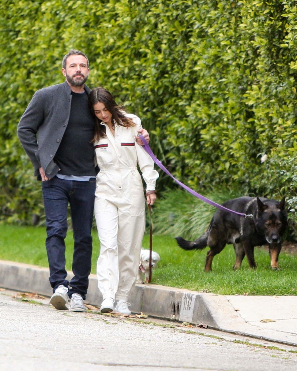 Ben Affleck and Ana de Armas are seen on April 12, 2020 in Los Angeles, California.