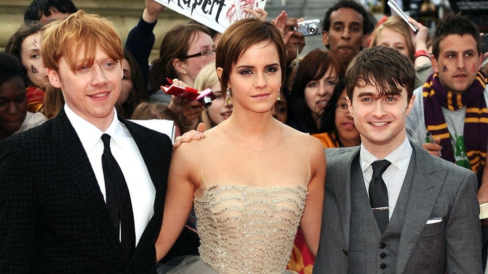 Rupert Grint, Emma Watson and Daniel Radcliffe at the World Premiere of Harry Potter and The Deathly Hallows - Part 2 