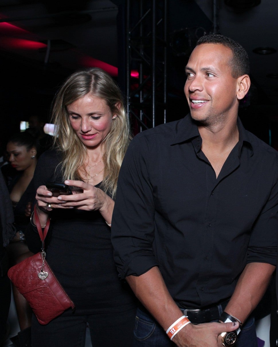Cameron Diaz and Alex Rodriguez of the New York Yankees attend Capital A Presents P. Diddy Super Bowl Party at Music Hall at Fair Park on February 5, 2011 in Dallas, Texas. 