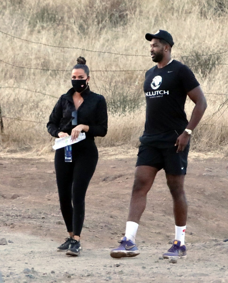 Khloe Kardashian and Tristan Thompson Matched their Clothes While Escorting their Daughter to Dance Class 