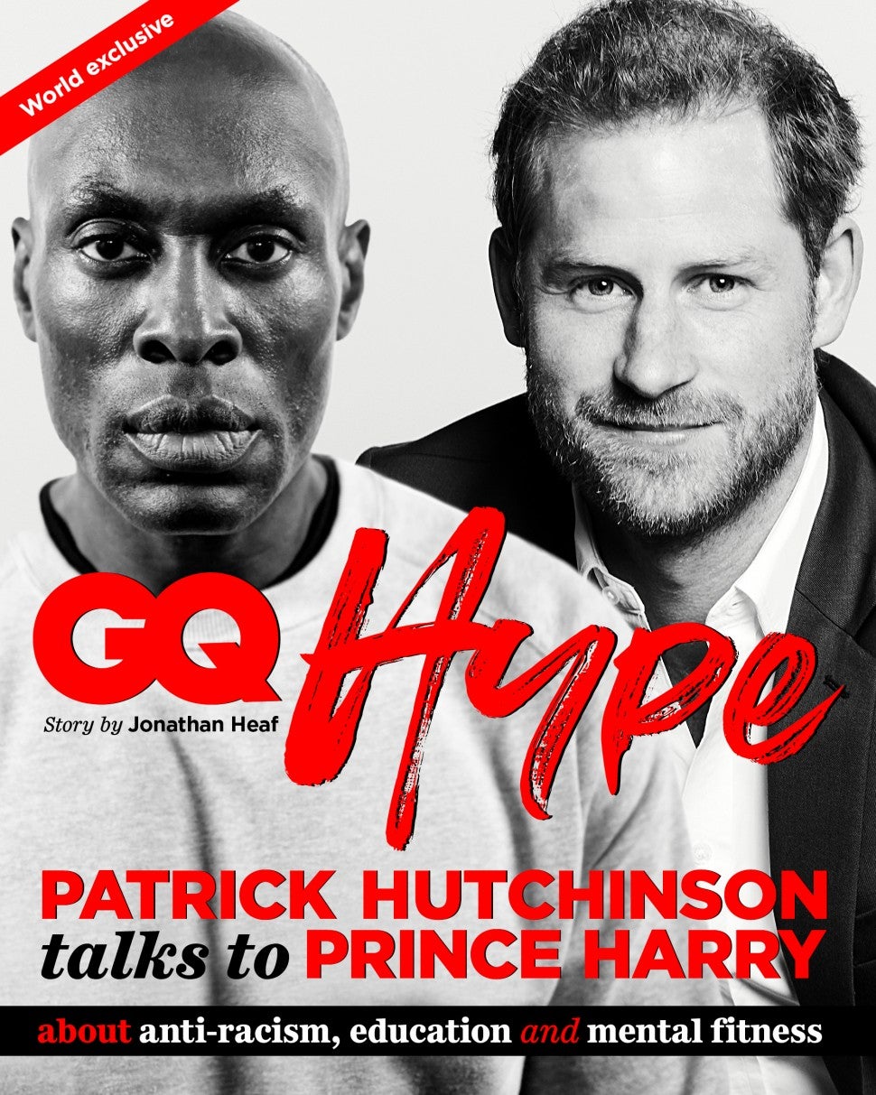 Patrick Hutchinson and Prince Harry on 'GQ'