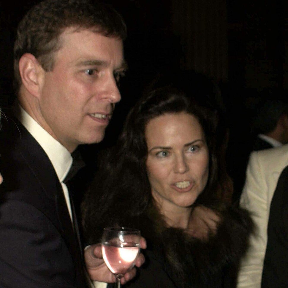 Prince Andrew and Koo Stark in 2002