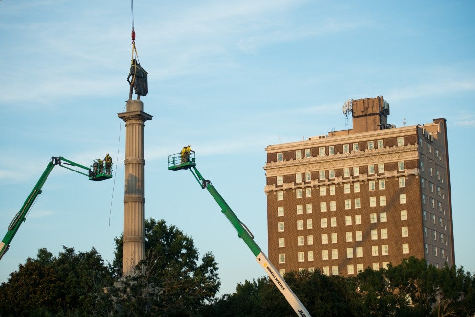 The city of Charleston, South Carolina, removes a statue of John C. Calhoun.