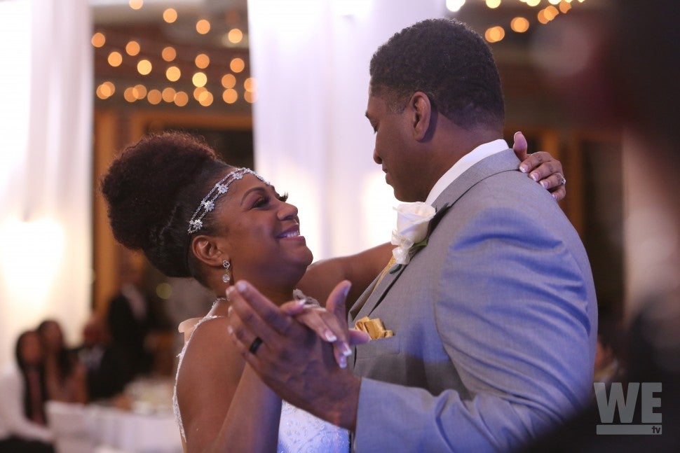 Trina Braxton dances with her new husband, Von Scales, at their wedding on 'Braxton Family Values.'