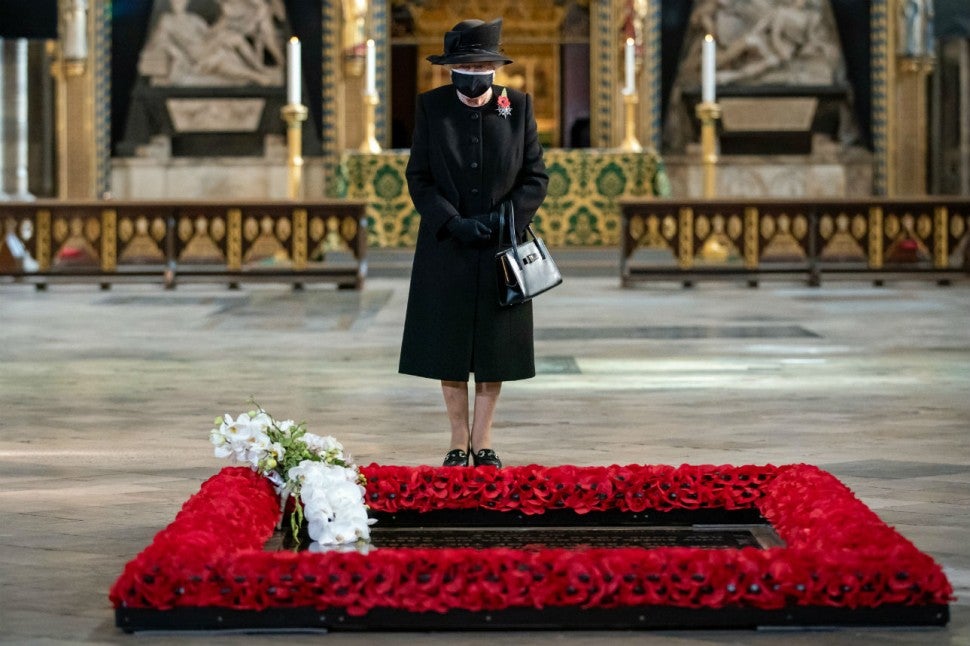 Queen Elizabeth in Westminster Abbey