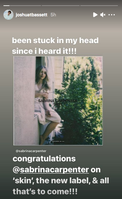 Joshua Bassett Shows Support For Sabrina Carpenter S Skin Song Amid Olivia Rodrigo Drama Entertainment Tonight I guess you didn't mean what you wrote in that song about me. skin song amid olivia rodrigo drama
