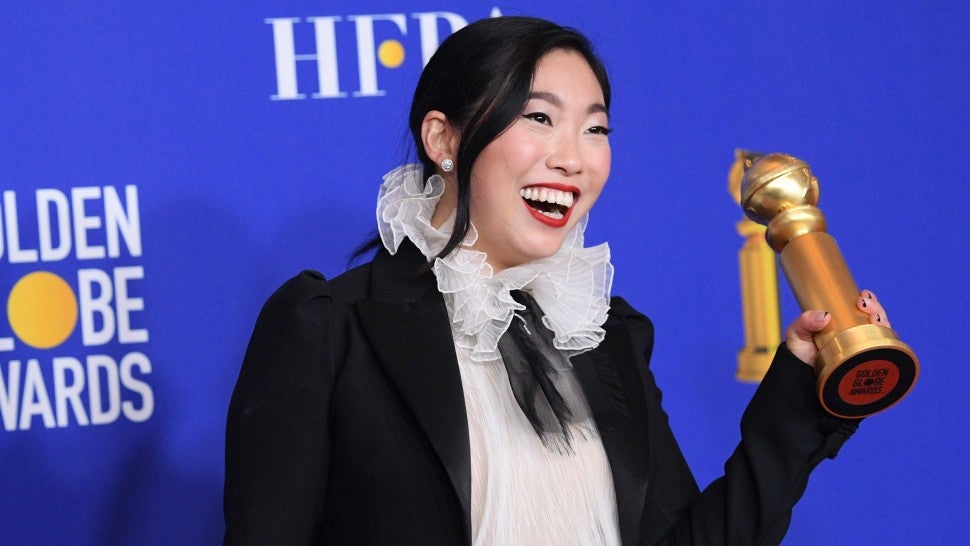 Awkwafina poses in the press room during the 77th Annual Golden Globe Awards at The Beverly Hilton Hotel on January 05, 2020 in Beverly Hills, California.