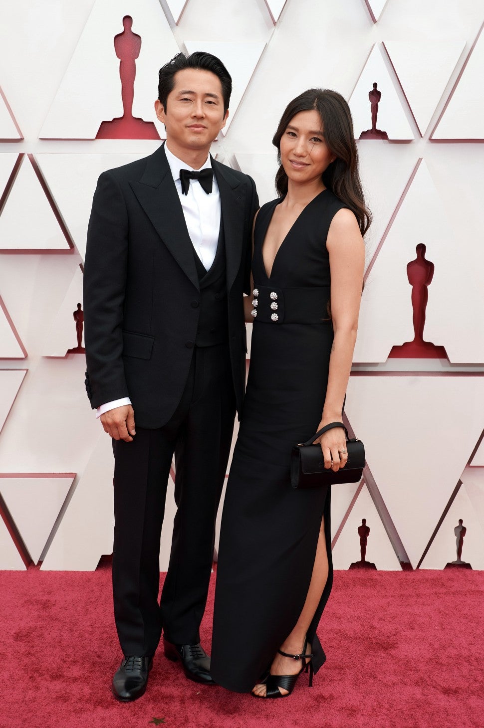 Steven Yeun and Joana Pak 2021 Oscars