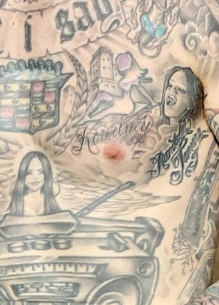 Travis Barker Posts Photo of Eyes Tattoo On Upper Thigh