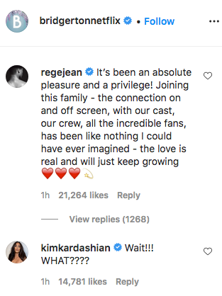 Kim Kardashian Bridgerton Rege Reaction