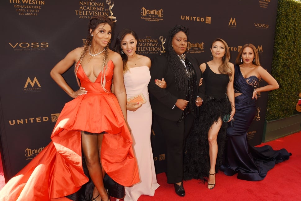 The original cast of The Real on the Daytime Emmys red carpet in 2016